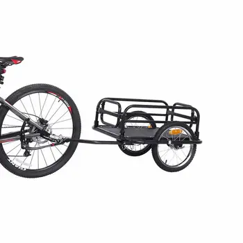16-дюймовый велосипедный прицеп с большими колесами, большой вместительный складной велосипедный грузовой прицеп, пневмоколесный фургон для кемпинга на открытом воздухе
