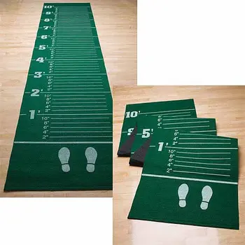 30 дюймов x 12 футов Коврик для прыжков в длину с ковровым покрытием зеленый