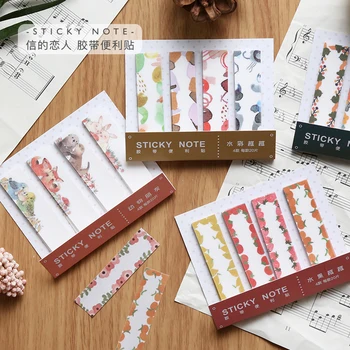 Morandi Impression Series N Times Sticky Notes Милые Фрукты, цветы, животные, Блокнот для заметок, Школьные принадлежности, Украшения, Японские Канцелярские принадлежности