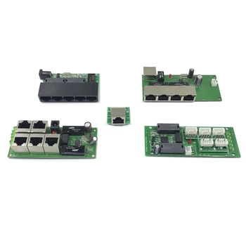 OEM factory direct mini fast 10/100 Мбит/с 3-портовый сетевой коммутатор Ethernet lan hub двухслойная печатная плата 3 rj45 5V 12V головной порт