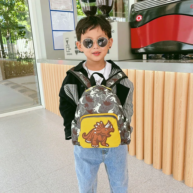 Рюкзак с Мультяшным Динозавром для детского сада, Детская Школьная сумка с защитой от потери Милых животных, Школьная сумка для маленьких Детей, Школьная сумка для путешествий на открытом воздухе