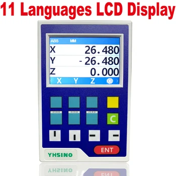 Мини Токарный станок с ЖК-дисплеем DRO YH800-3A, 11 языков, цифровой дисплей с индикацией, быстрая доставка